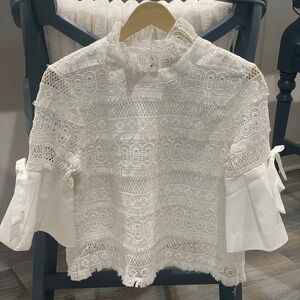 Elegant White Lace Blouse